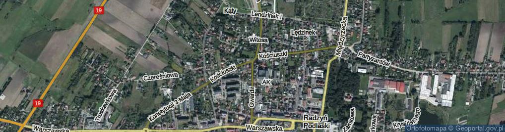 Zdjęcie satelitarne Gwardii ul.